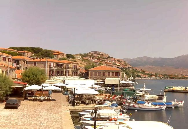 Picture from Molyvos Harbour online camera in ,