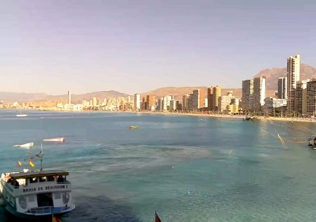 Picture from Levante Beach Live Webcam, Benidorm online camera in , Europe