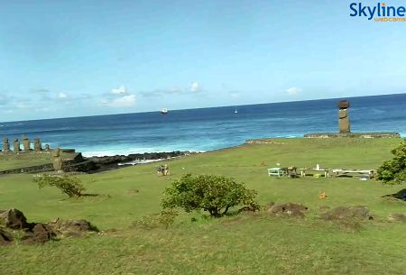 Picture from Live Webcam Moai Statues, Easter Island online camera in , South America