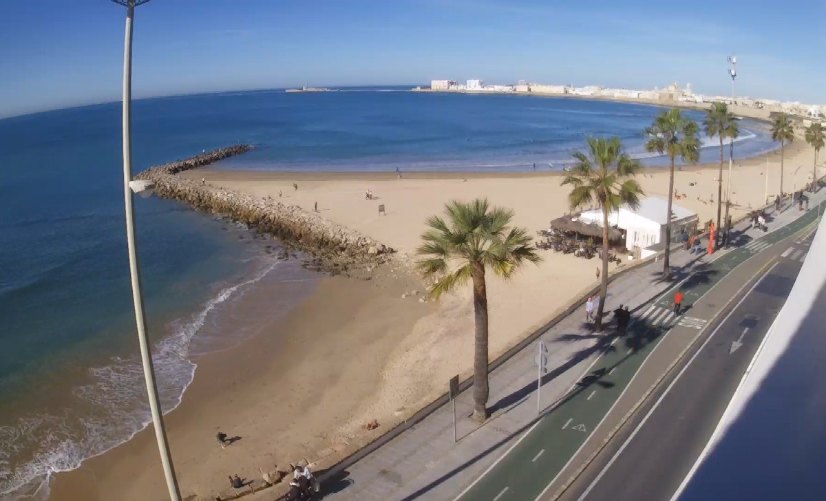Picture from Santa Maria del Mar Beach Live Webcam, Cadiz online camera in , Europe