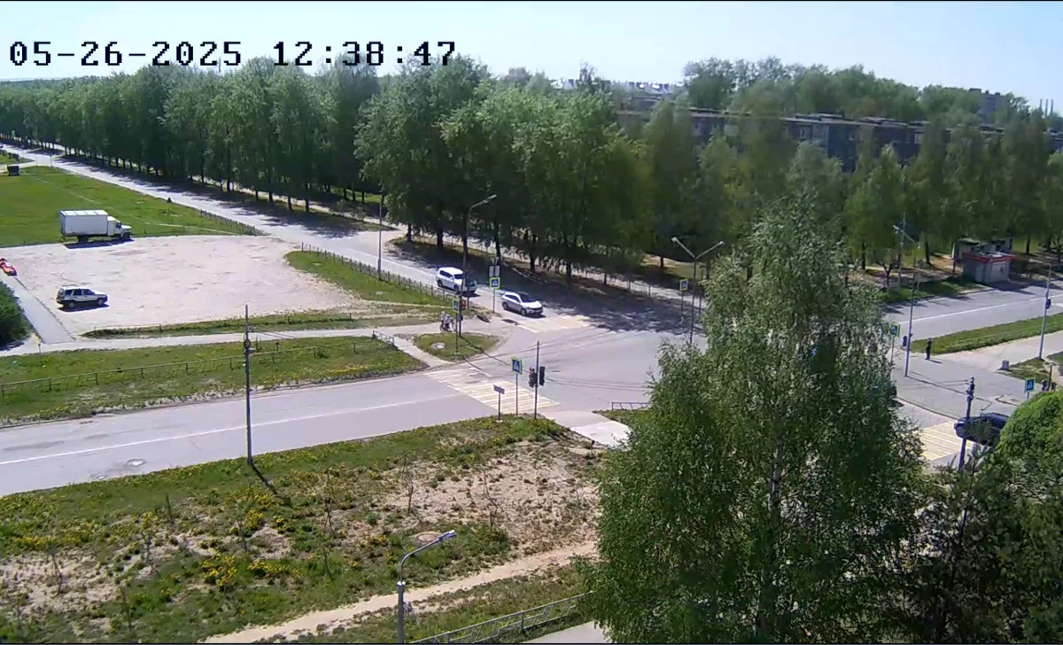 Lenin Avenue and Sovetskaya Street Intersection, Koryazhma